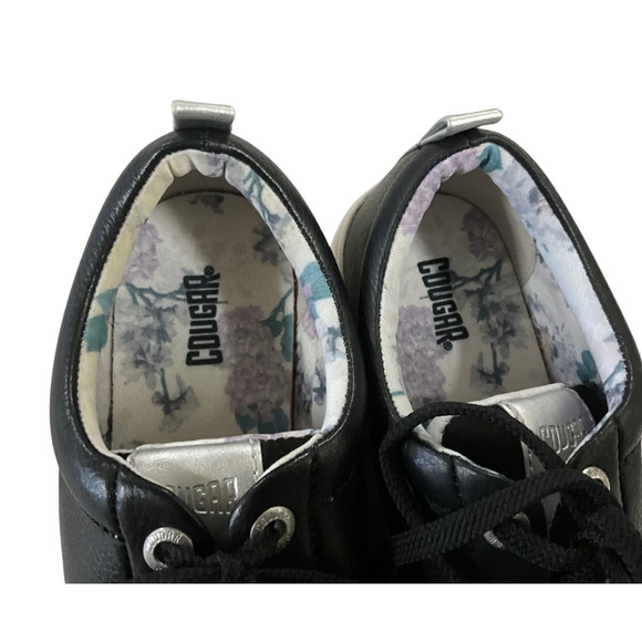 Cougar Bloom Black Leather Sneaker, New in Box - Picture 4 of 8